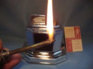 Refurbished antique table lighters