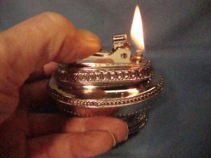 Restored antique table lighter