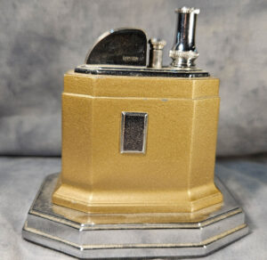 Gold Ronson OCtette Touch Tip Table Lighter