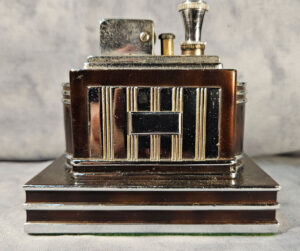 Ronson Deluxe Touch TIp Table Lighter Art Deco