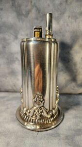 Ronson Norseman Touch Tip Silver plate art decor table lighter